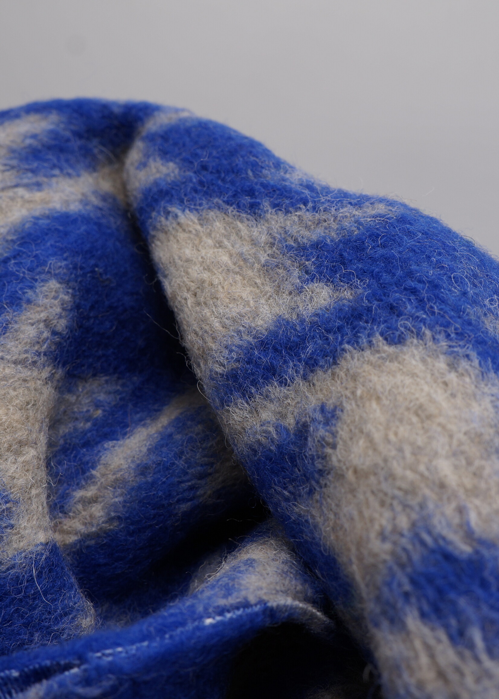 Mantel pied de poule blauw