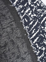 Jacquard navy ecru