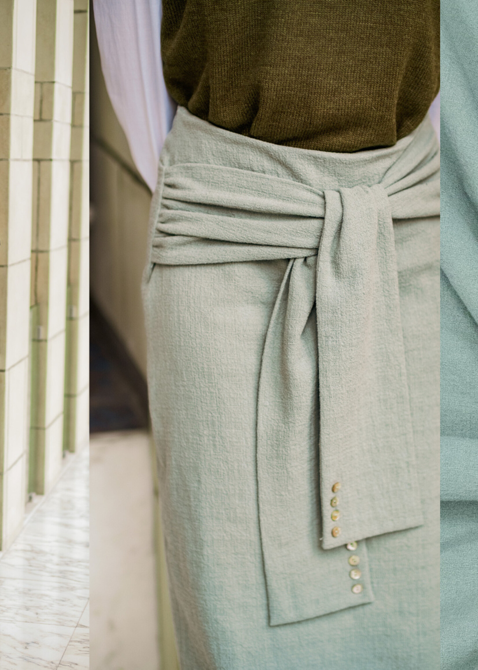 Fibre Mood Katoen crepe grijsblauw