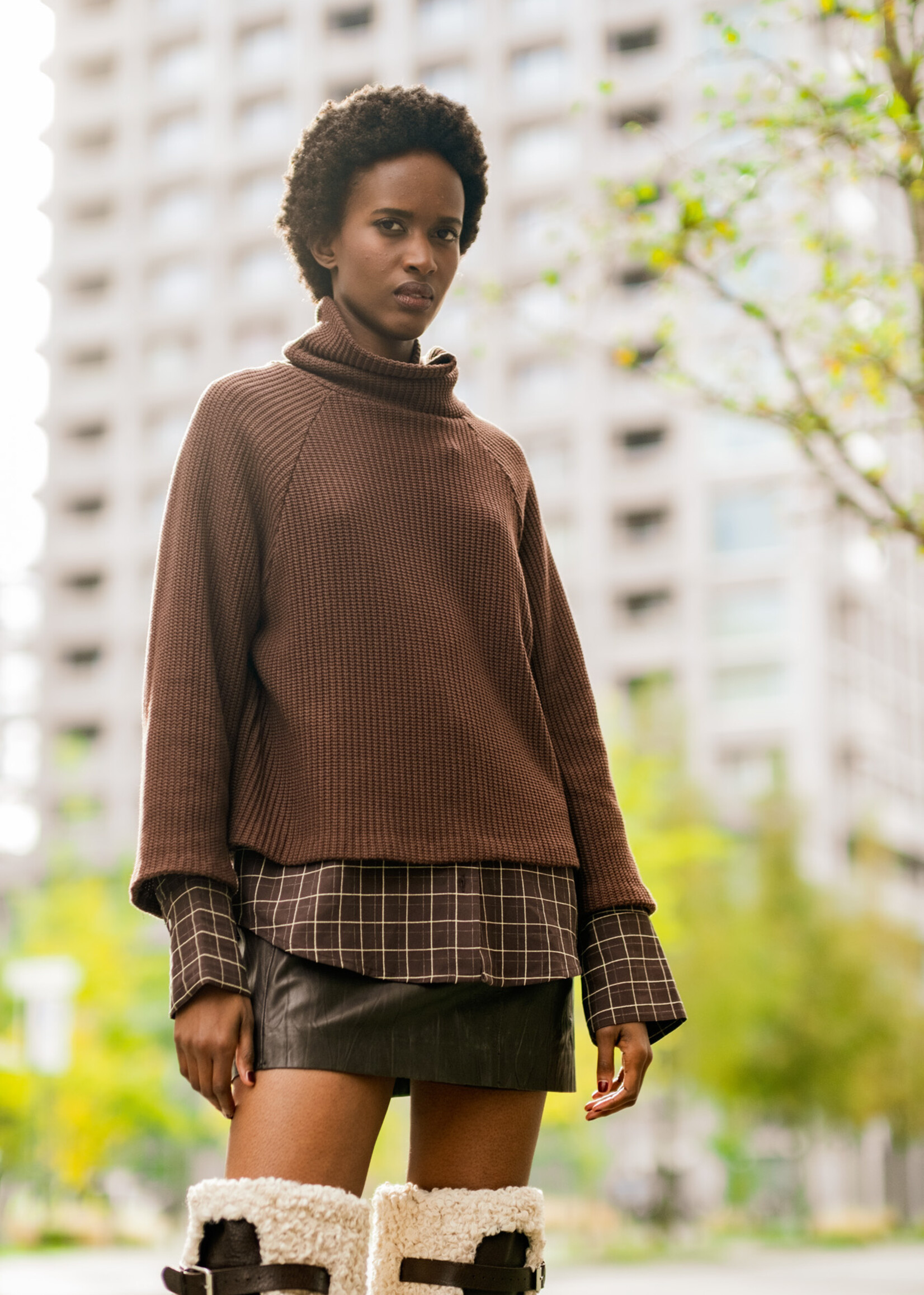 Fibre Mood Bruin gebreid