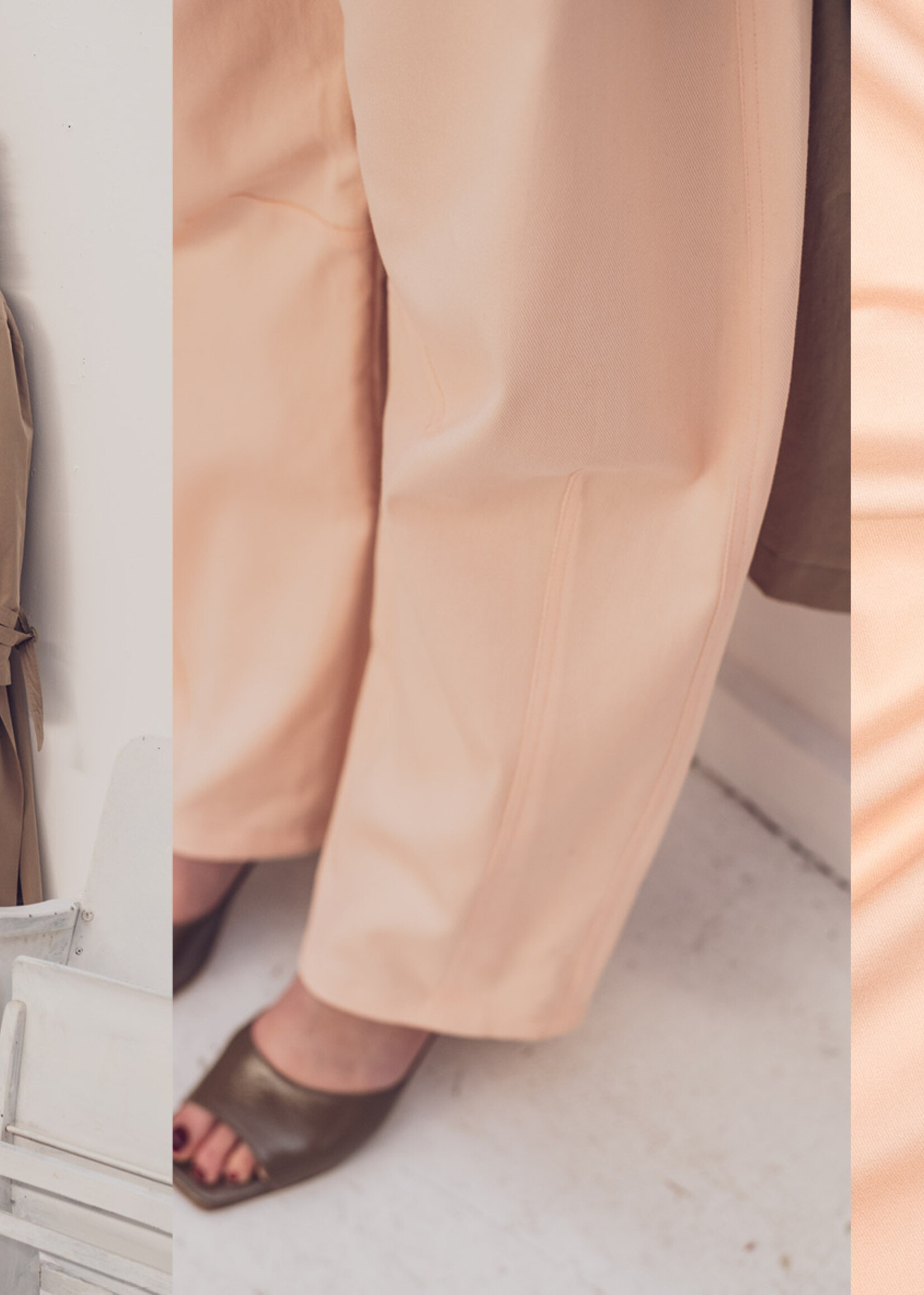 Fibre Mood jeans twill poederroze