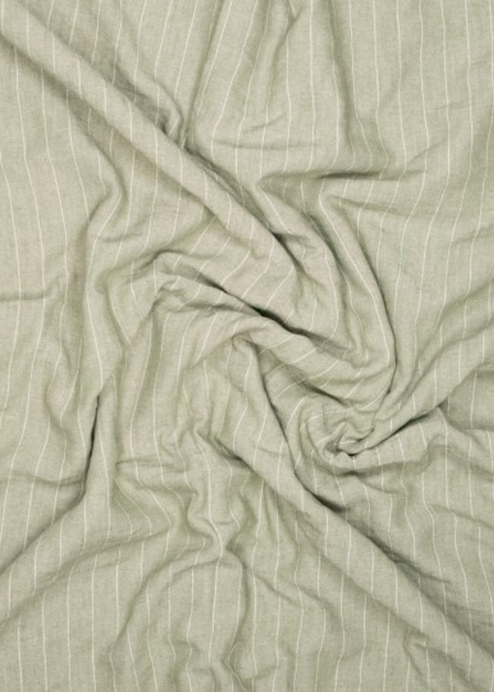 Linnen viscose stripes groen