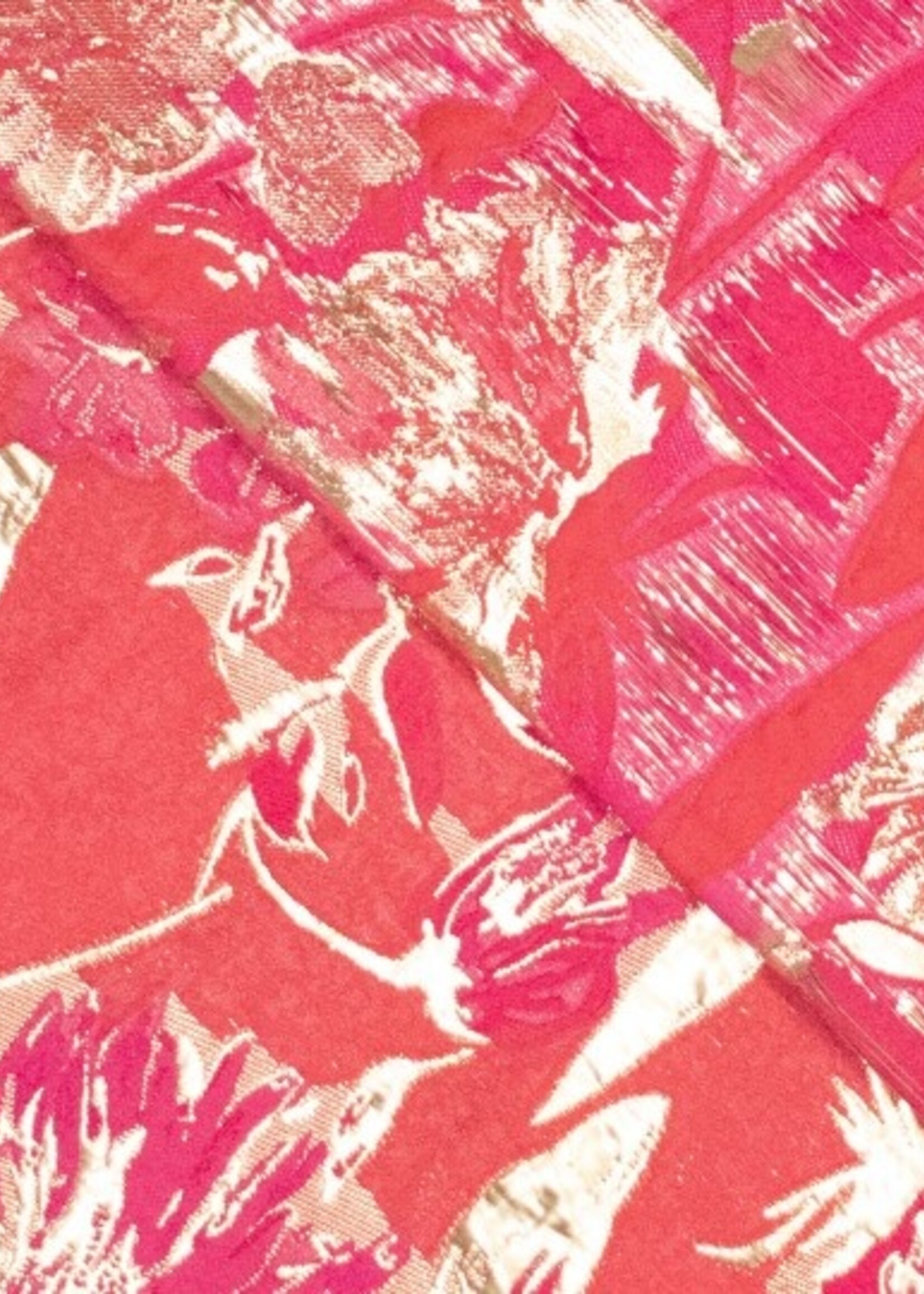 Jacquard flowers rood