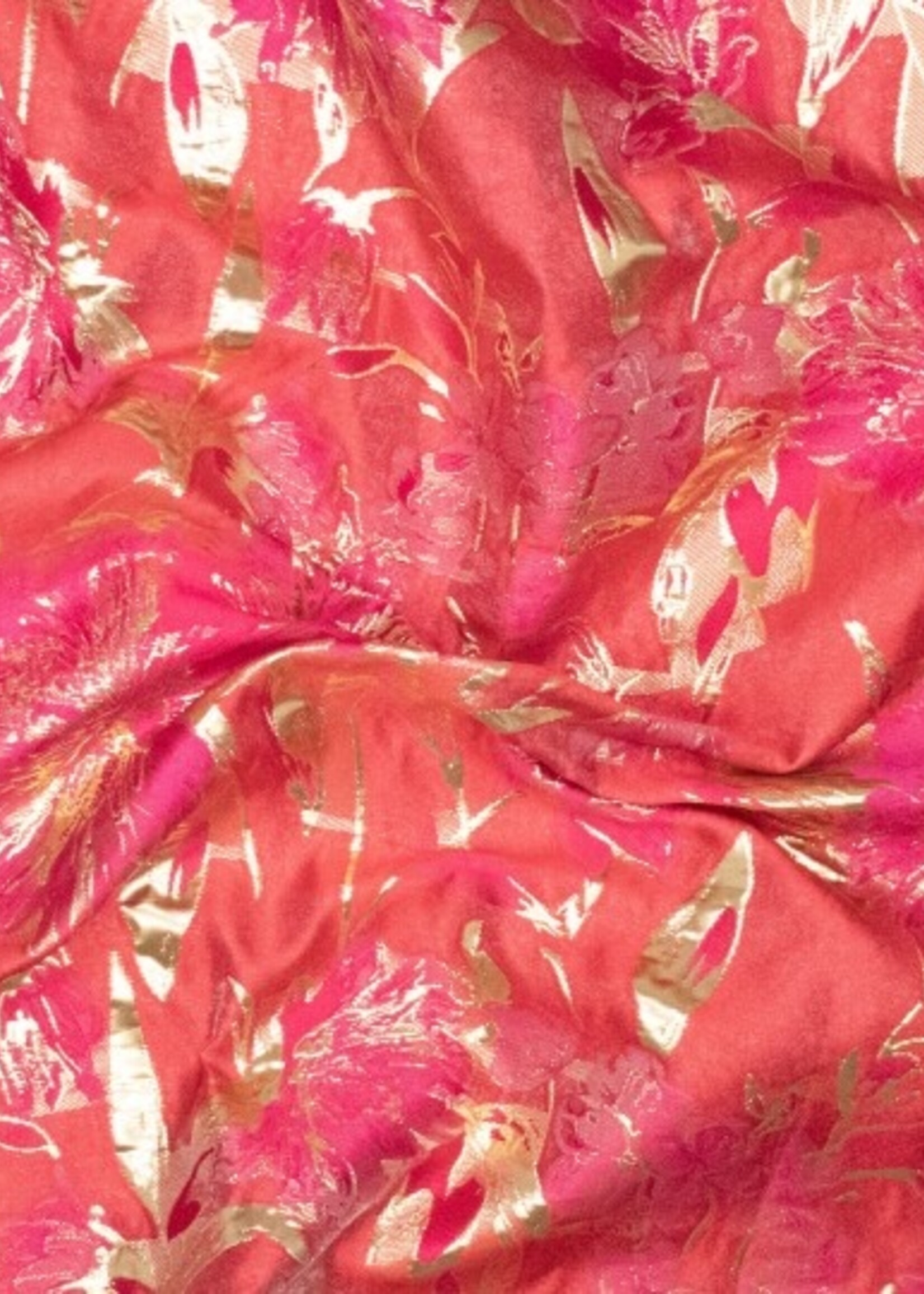 Jacquard flowers rood