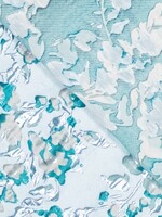 Jacquard flowers blauw