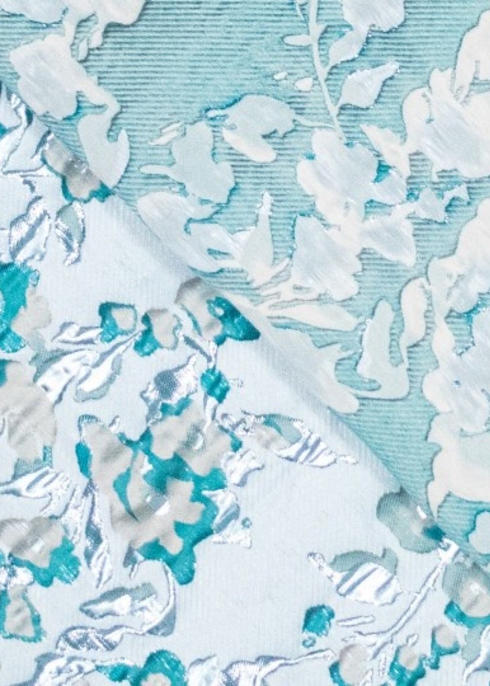 Jacquard flowers blauw