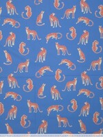 poplin leopard blauw
