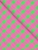seersucker groen roze