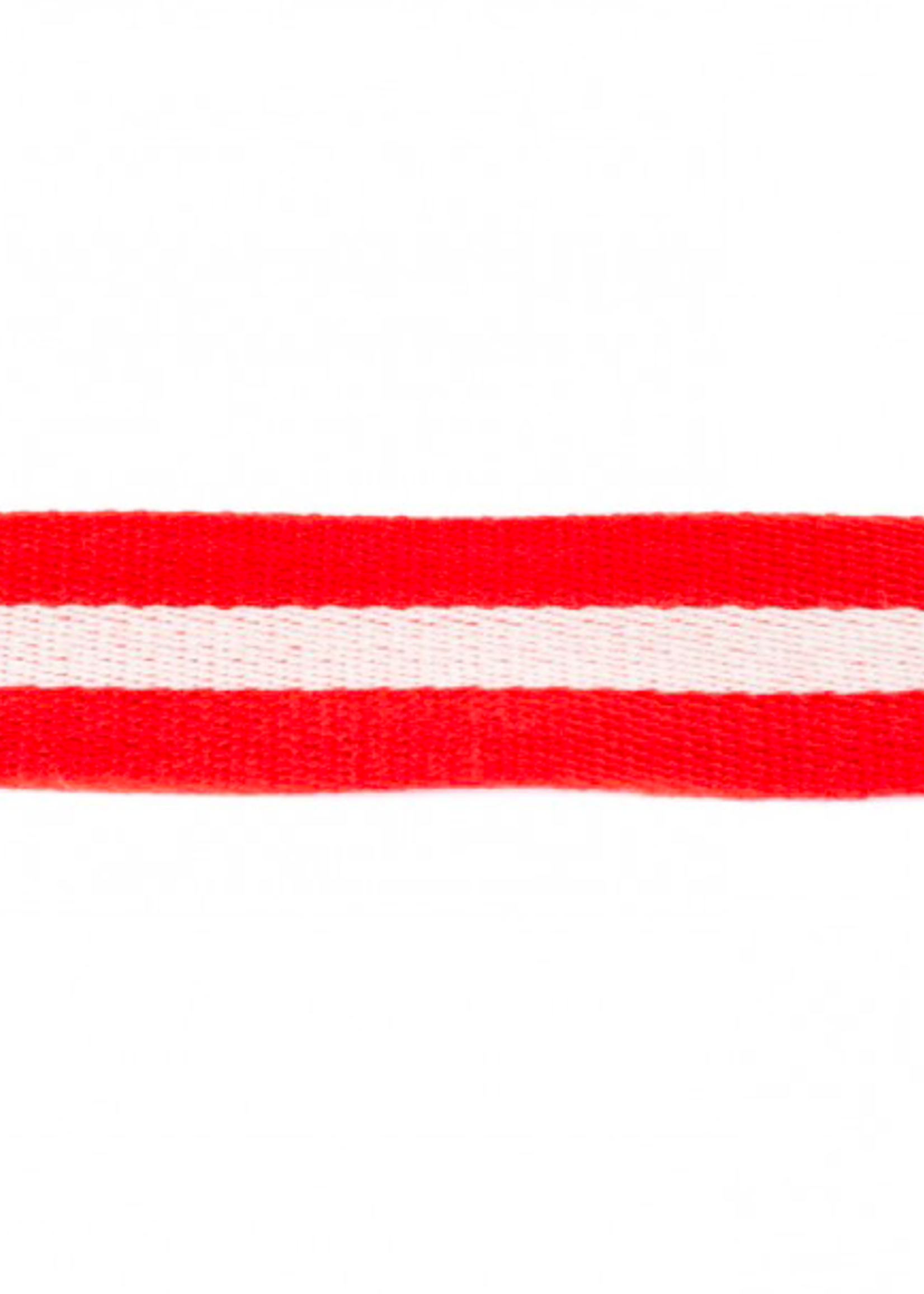 Tassenband - 40 mm breed - Rood Wit