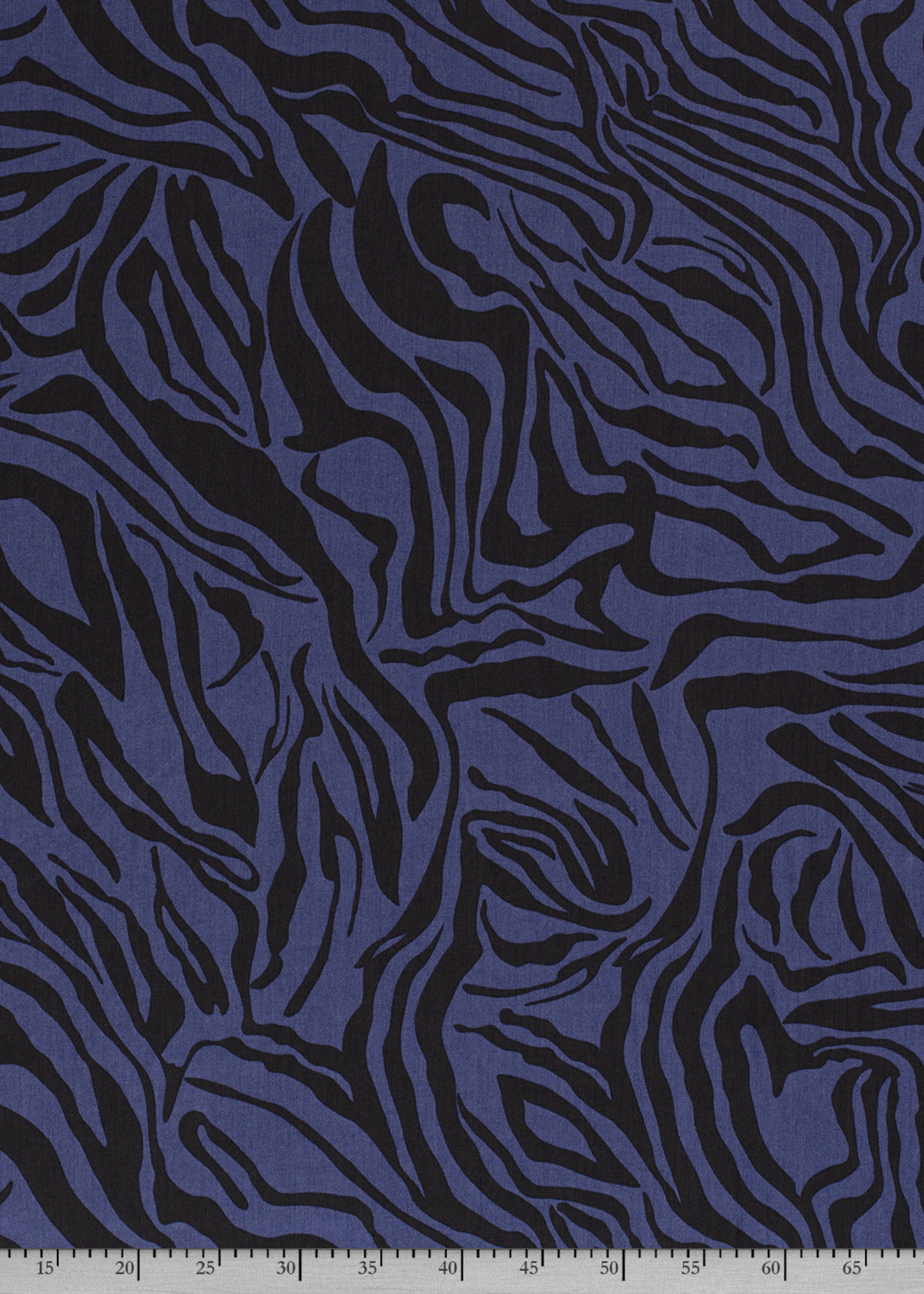 * Soepelvallende Stof - Tencel - Zebra - Blauw