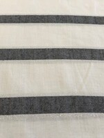 * Stof Katoen - Stripes - Anthraciet & Lurex