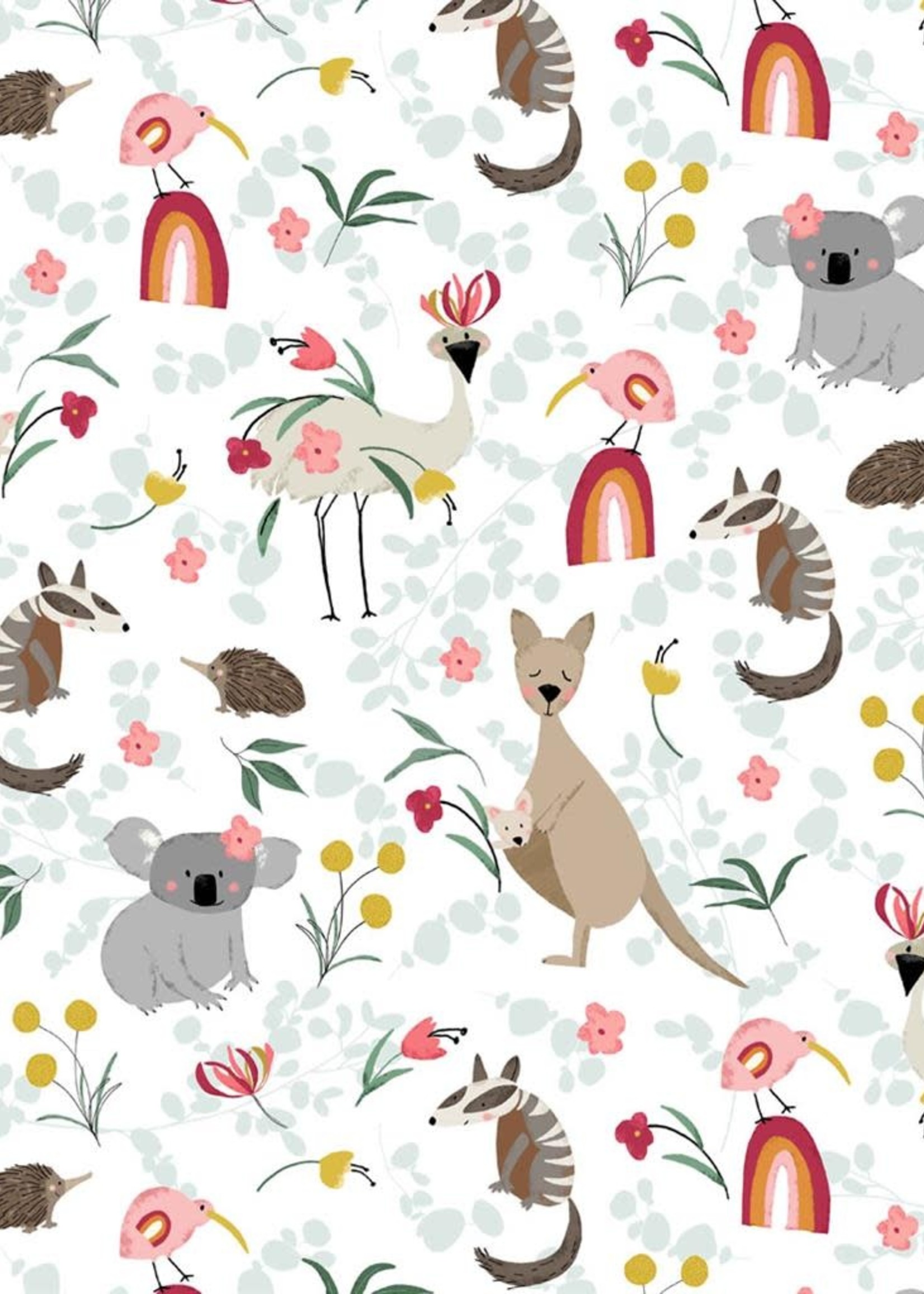 P&B Textiles * Stof Katoen - Deane Beesly Designs for P&B Textiles - Aussie Friends