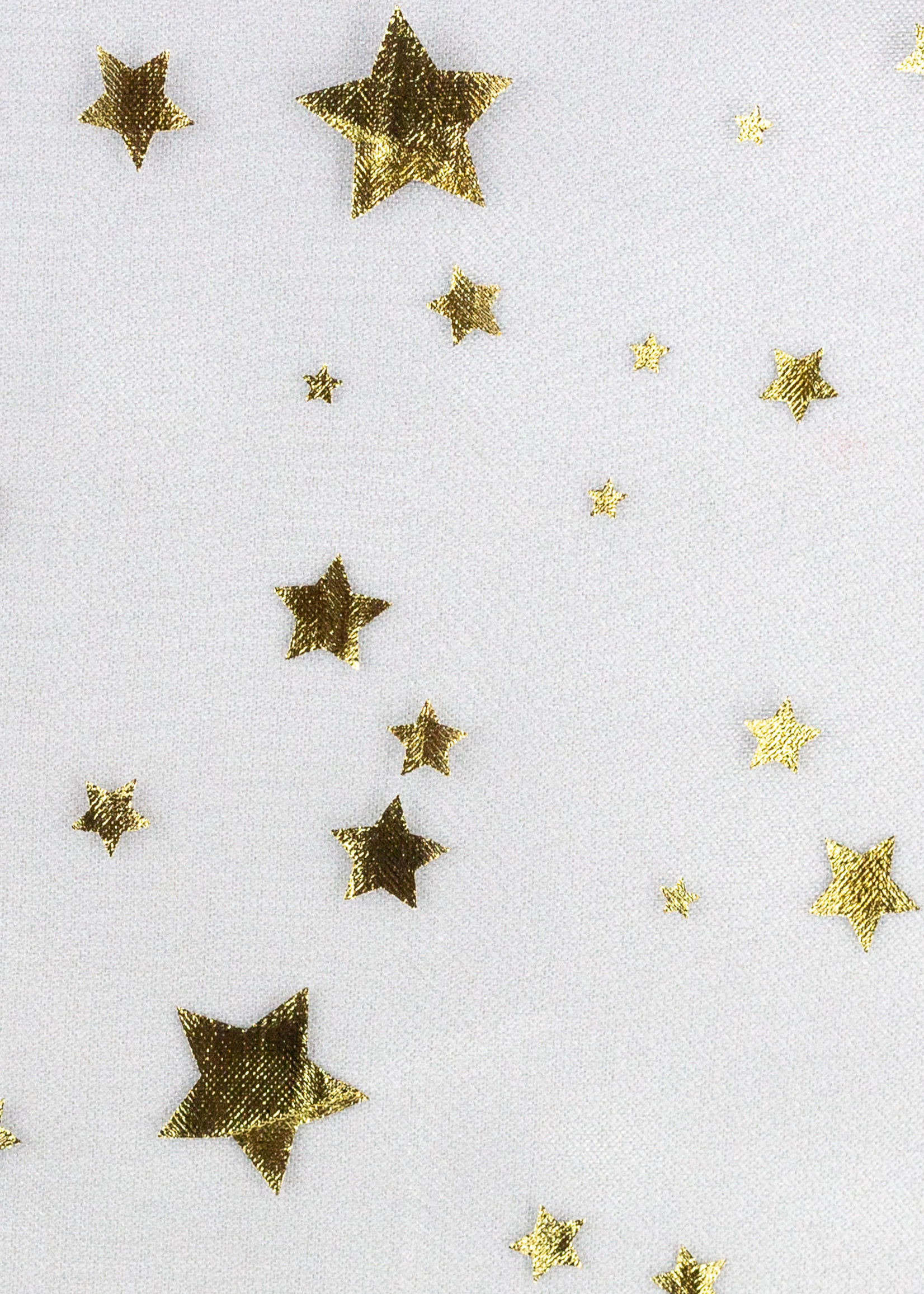Stof Organza - Stars - White