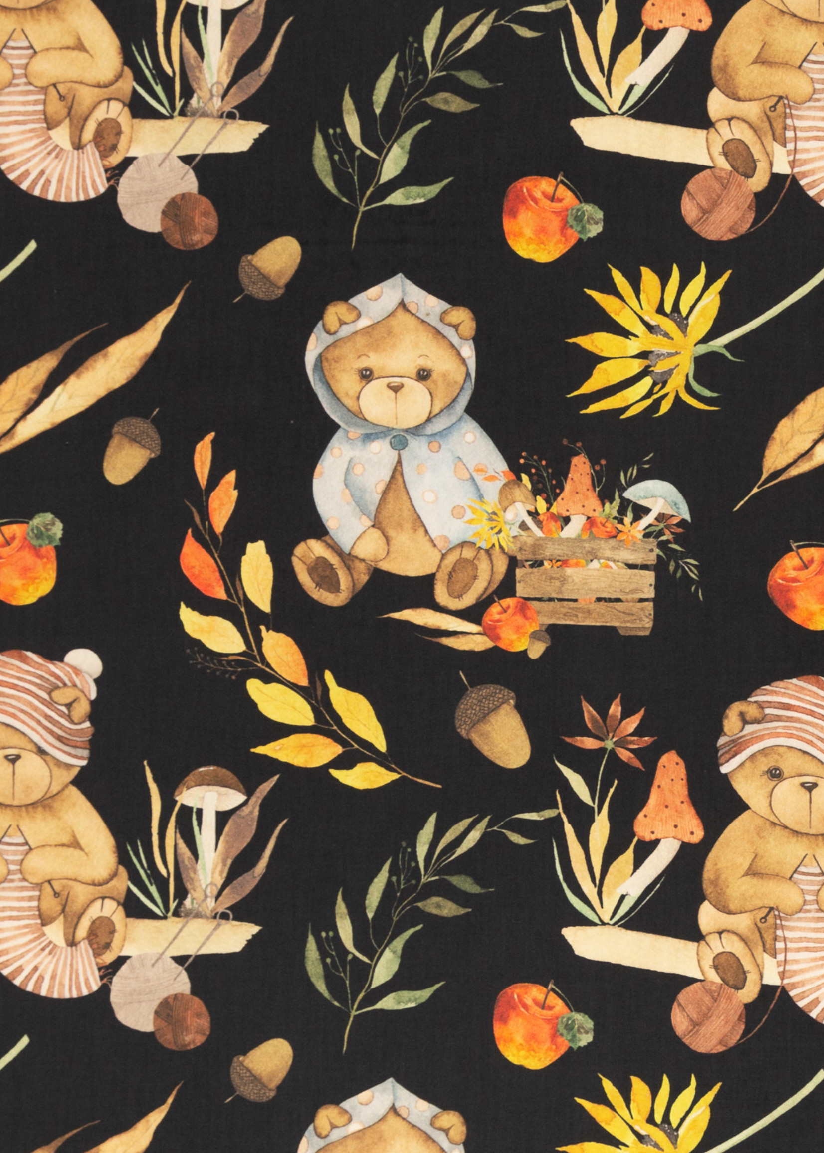 * Stof Katoen - Happy Harvest Autumn - Bear