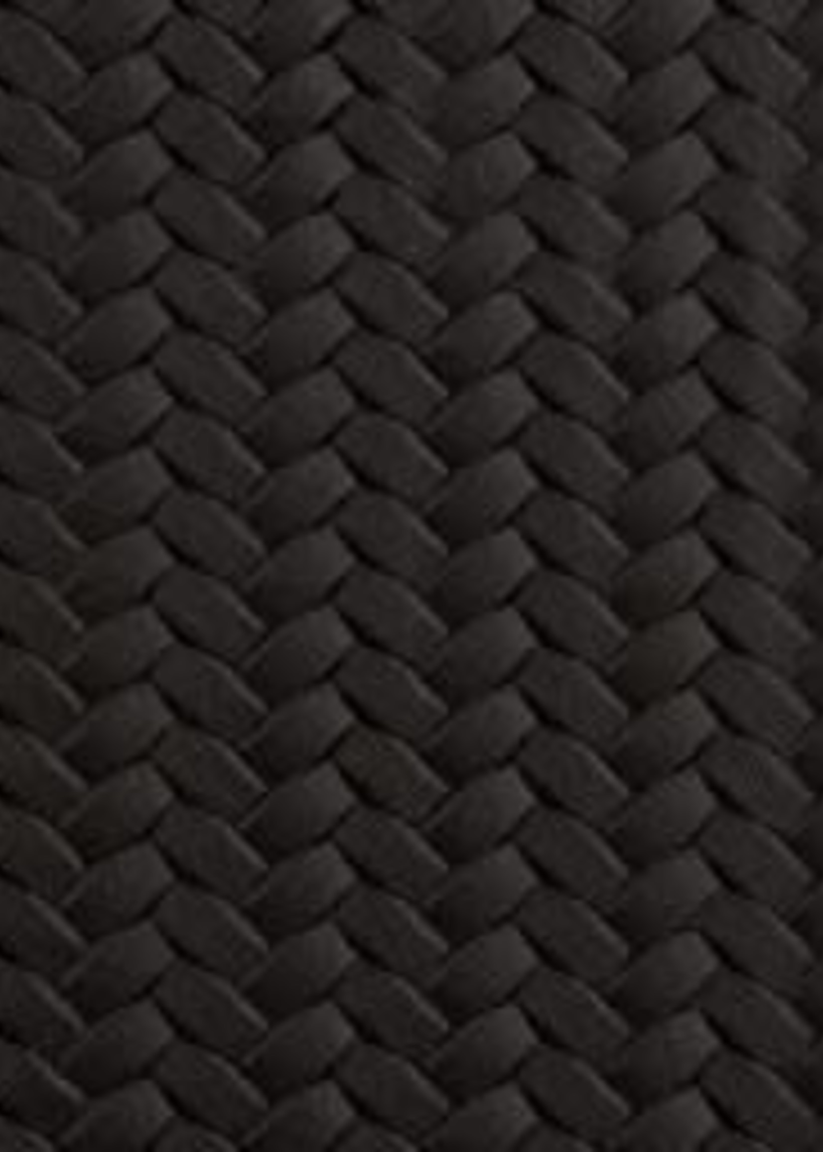 * Stof Faux Leather / Kunstleder - Gevlochten - Zwart (accessoires)