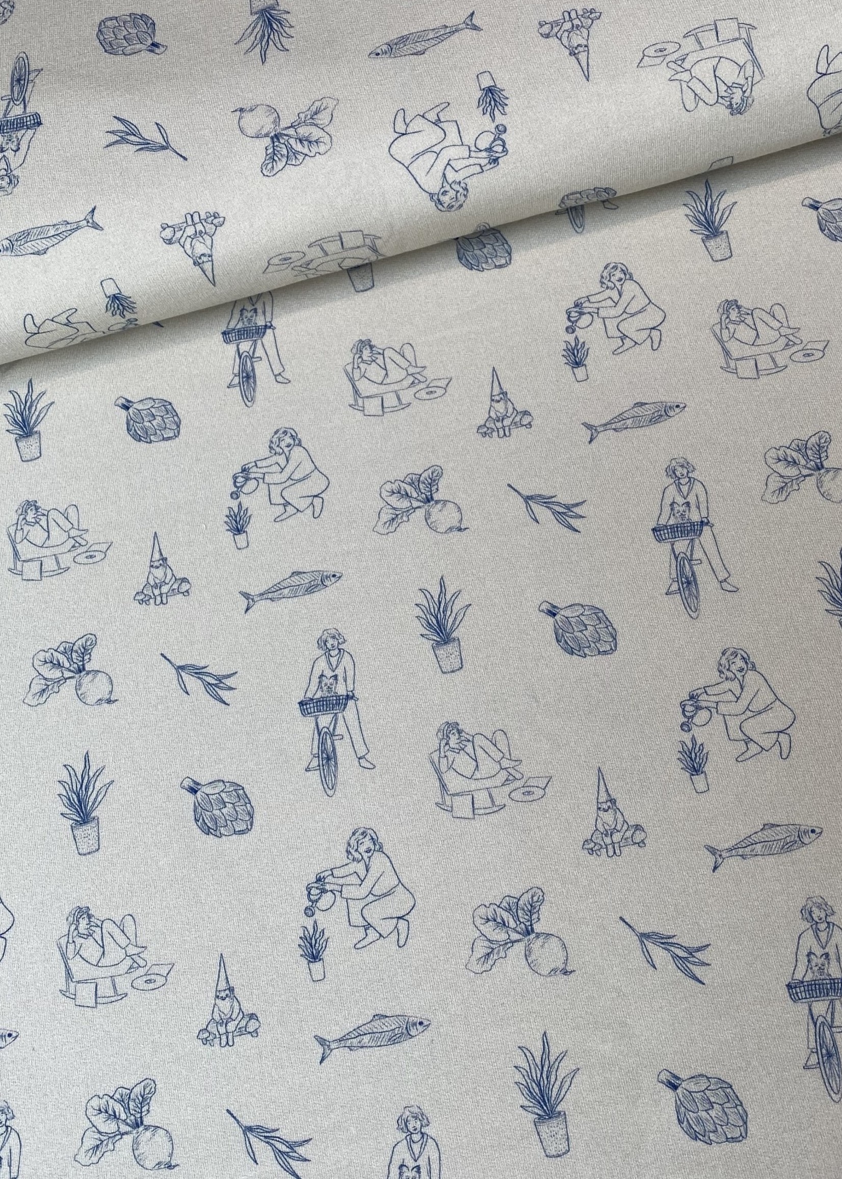 Capsule Fabrics * Stof BIO French Terry - De Stoffenkamer & Flore Deman - The Household - Mix