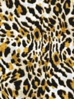 * Soepelvallende Stof - Bubble Chiffon - Leopard - Yellow