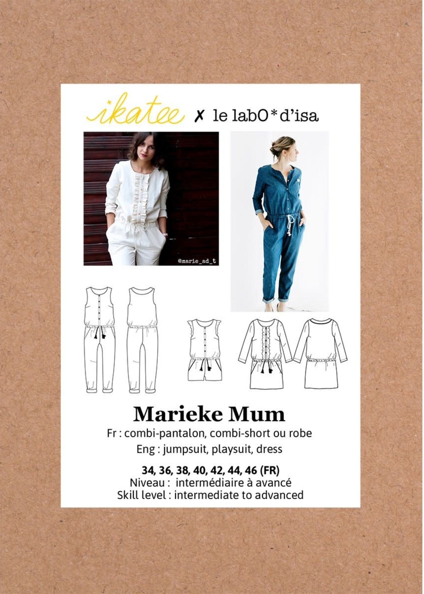 Ikatee ° Naaipatroon - Ikatee - Marieke Mum (dames 34 - 46)