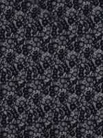 * Stof Kant - Bloem - Zwart