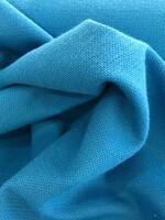 Stof Polykatoen Piqué - Aquablauw