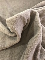 ° Stof Katoenfleece - Sherpa - Grijs