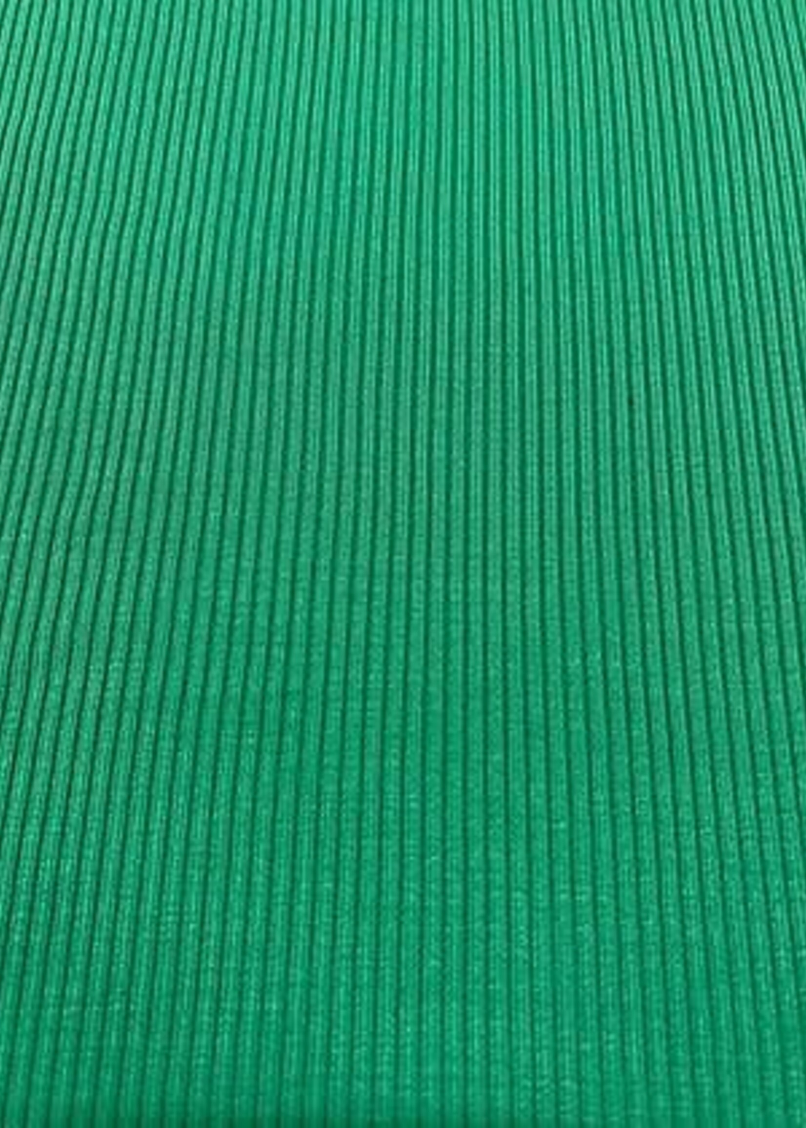 A La Ville ° Stof Viscosetricot met Structuur - A la Ville - Green Stripes