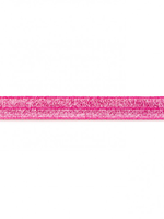 Rekbare glitterbiais - Fuchsia