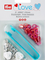 Prym Vernietbare Drukknopen Jersey - 8mm - Mix rood