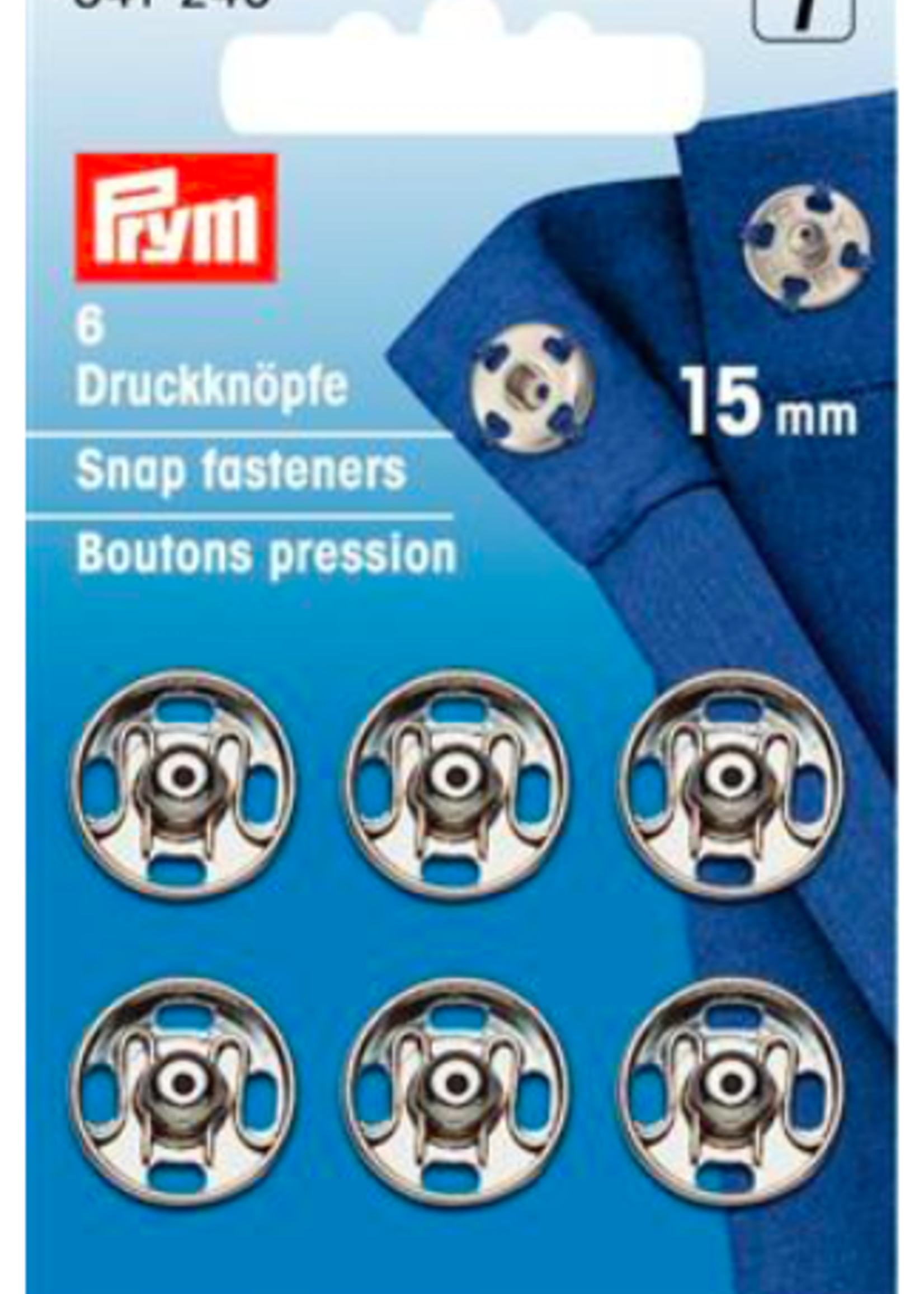 Prym Aannaaidrukknopen - Prym - 15mm (zilver)