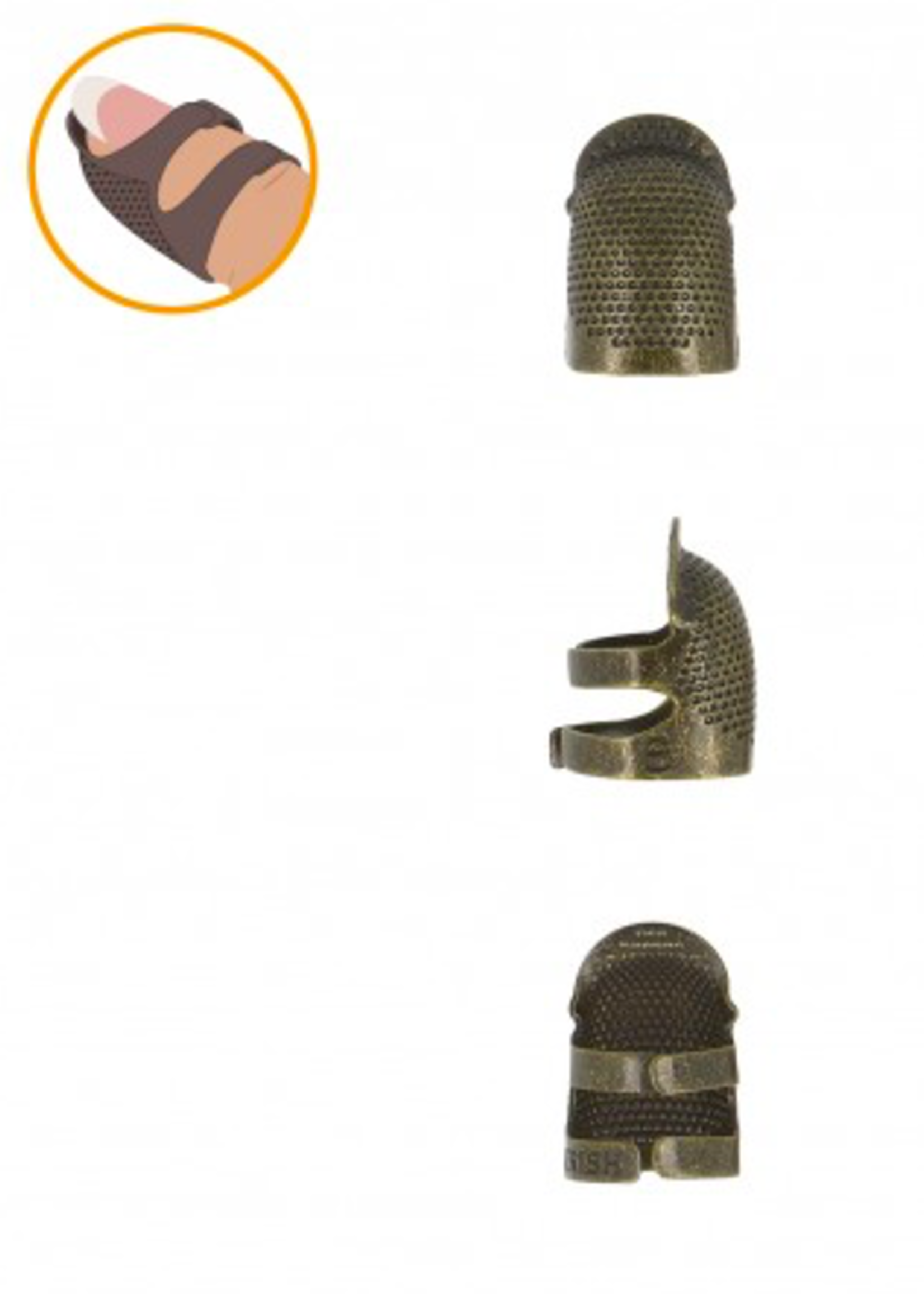 ° Vingerhoed - 18mm - Brons