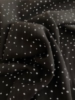 * Soepelvallende Stof - Dots Black & White