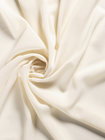 * Soepelvallende Stof - Piqué (stretch) - Gebroken Wit