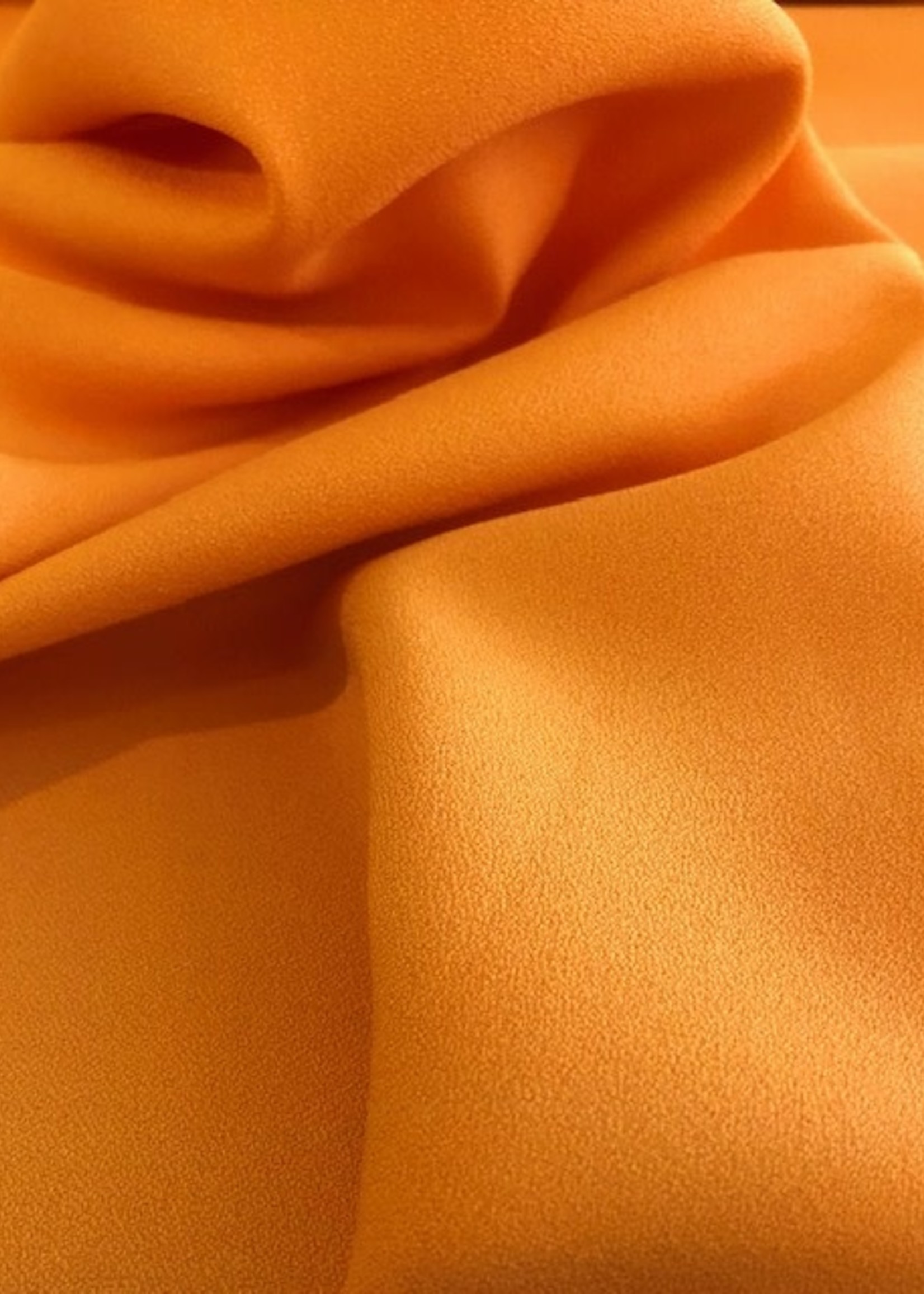 ° Soepelvallende Stof - Crepe Marocain Stretch - Eigeel