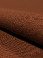 * Stof Tricot - Pointelle - Bruin