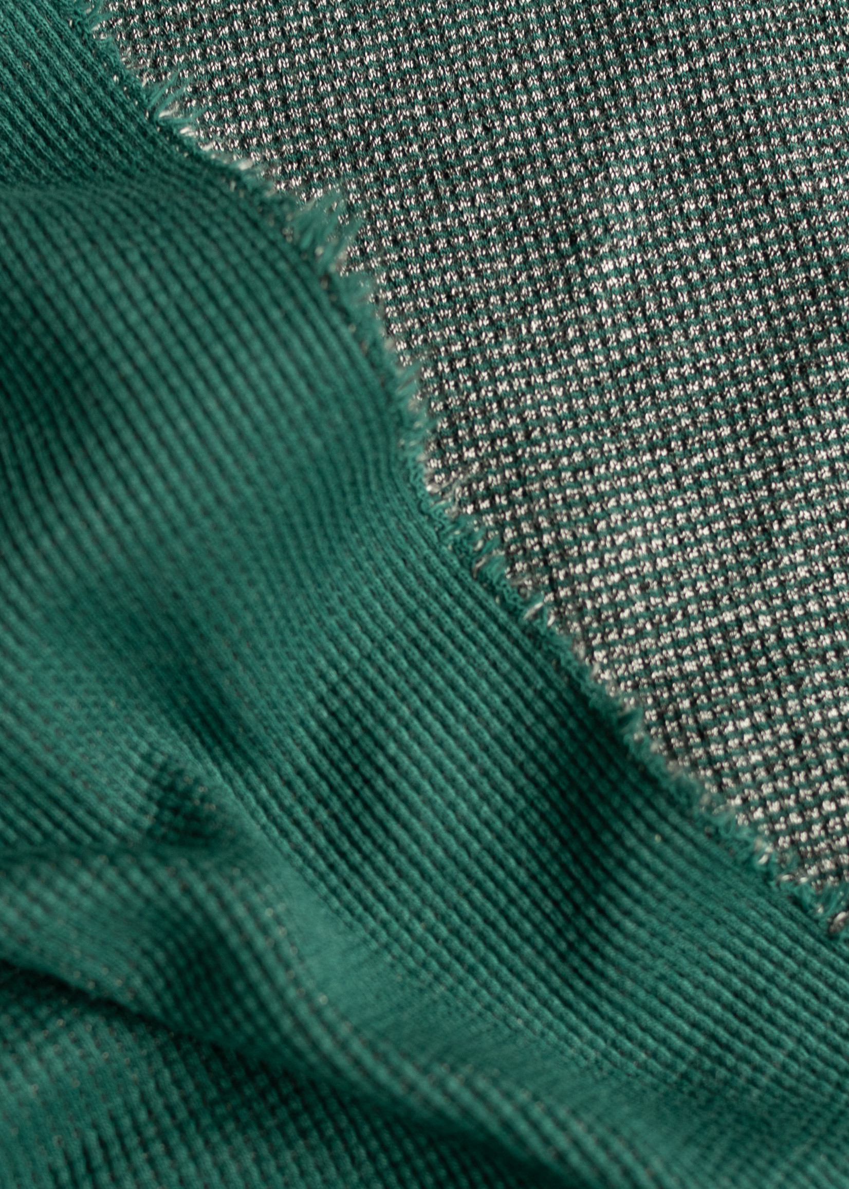 ° Stof Breisel Jacquard Tricot - Dennegroen