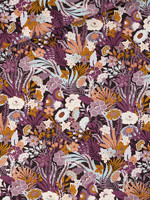 See You at Six * Stof Canvas Gabardine Twill - See You at Six - Flower Wealth - Nocturne Paars