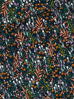 See You at Six * Stof Canvas Gabardine Twill - See You at Six - Tiny Flowers - Zwart