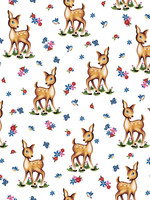 * Stof French Terry - Bambi - White