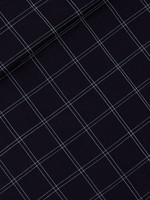 See You at Six * Stof Linnen Viscose - See You at Six - Double Grid Zwart