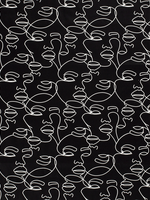 * Stof Stretchkatoen - Faces