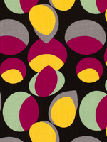 * Soepelvallende Stof met Stretch - Dots on Black