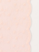 * Stof Katoen Broderie - Saumon