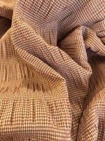 * Stof Seersucker - Checks - Oranje