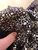 * Stof Tule met Glitterprint - Paars