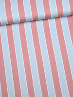 Eva Mouton Stof French Terry - Eva Mouton - Stripes Pink & Blue