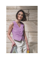 Fibre Mood Stof Stonewashed Twill Katoen - FIBRE MOOD - SELAH VIVIENNE - Pink