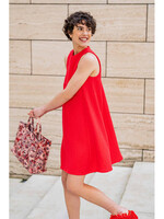 Fibre Mood ° Stof Triple Gauze - FIBRE MOOD - PETULA - Koraalrood