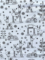 * Stof Katoen - Christmas - Black & White