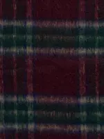 ° Mantelstof - Ruiten Wijnrood