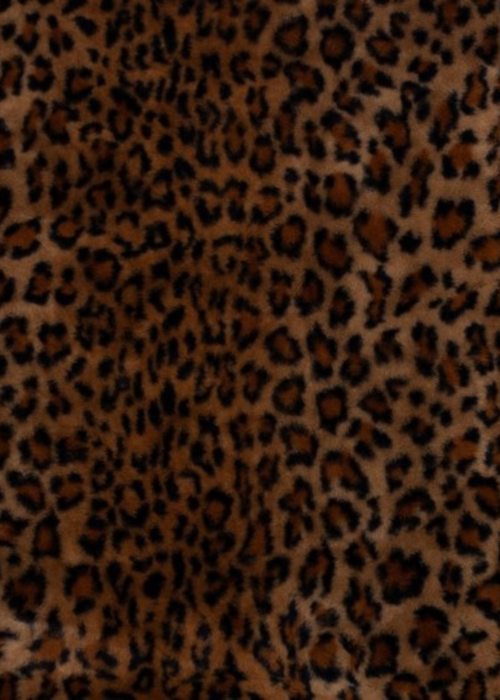 Stof Fleece - Leopard Brown